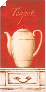 Artland, Artland Wandbild »Teekanne«, Artland Wandbild »Teekanne«, Getränke, (1 St.), als Alubild, Leinwandbild, Wandaufkleber oder Poster in versch. Grössen