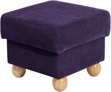 MAX WINZER, Max Winzer® Hocker »Malmö«, mit Holz-Kugelfüssen, Max Winzer® Hocker »Malmö«, mit Holz-Kugelfüssen