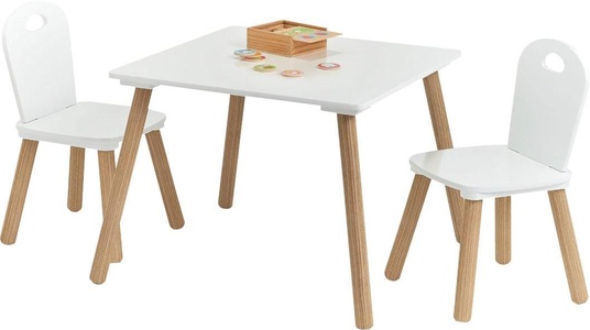 Zeller, Zeller - Kinder-Sitzgarnitur Scandi, 3-teilig, Zeller Present Kindersitzgruppe »für Kinder 3-teilig Nature; Weiss«, (3 tlg.)