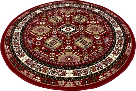 MY HOME, my home Teppich »Diantha«, rund, 9 mm Höhe, Orient - Dekor, Wohnzimmer, my home Teppich »Diantha«, rund, 9 mm Höhe, Orient-Optik, Teppich mit Bordüre, Kurzflor, elegant, weich