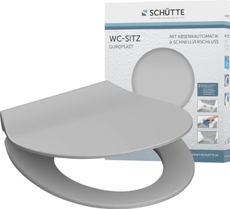 SCHÜTTE, SCHÜTTE WC-Sitz mit Absenkautomatik, Schütte WC-Sitz »SLIM«, Duroplast, Absenkautomatik, Schnellverschluss, besonders flache Form