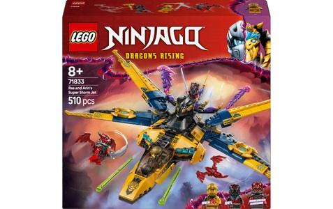LEGO, 71833 Ninjago Ras und Arins Super-Sturmflieger, Konstruktionsspielzeug, LEGO® Spielbausteine »Ninjago Ras und Arins Super-Sturmflieger 71833«, (510 St.)