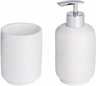 Wenko, WENKO Badaccessoires-Sets »Goa Neo«, nachfüllbarer Seifendosierer, WENKO Badaccessoire-Set »Goa Neo«, (Set, 2 tlg.), nachfüllbarer Seifendosierer
