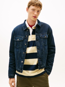 TOMMY JEANS, Tommy Jeans Jeansjacke "RYAN RGLR TEDDY TRCKR EXT" Freizeitjacke, Übergangsjacke