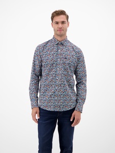 LERROS Langarmhemd »LERROS Poplin-Herrenhemd, modisch gestyled«