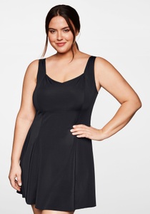 Sheego Badekleid, mit wattierten Cups, Hosenteil blickdicht