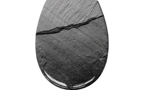 Kleine Wolke, WC-Sitz Slate schiefer, Kleine Wolke WC-Sitz »Slate Schwarz«
