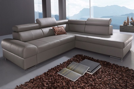 SIT&MORE, sit&more Ecksofa, sit&more Ecksofa »Broadway L-Form«, mit verstellbaren Kopfteilen, wahlweise mit Bettfunktion
