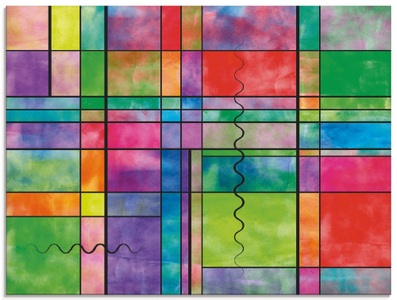 Artland Glasbild »Bunt Abstrakt«
