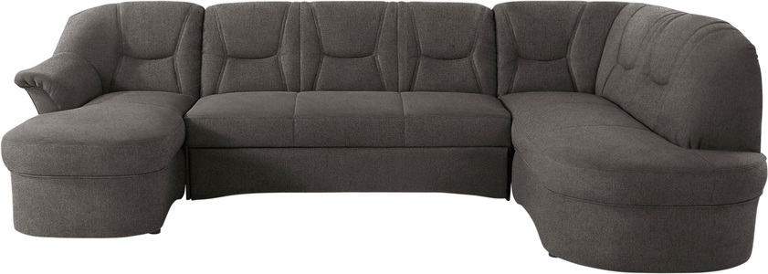 DOMO collection, DOMO collection Wohnlandschaft »Sarafina«, wahlweise mit Bettfunktion, optional mit Federkern, DOMO collection Wohnlandschaft »Sarafina, zeitlos und komfortabel, optional mit Federkern, U-Form« wahlweise mit Bettfunktion