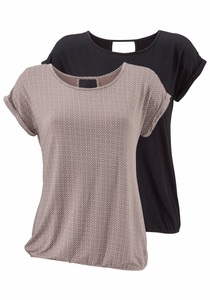 Lascana, LASCANA T-Shirt, LASCANA Kurzarmshirt, mit modischem Cut-out im Nacken aus Viskose-Stretch-Qualität
