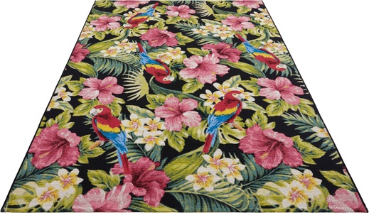 Hanse Home, HANSE Home Outdoorteppich »Tropical Feeling«, rechteckig, 3 mm Höhe, strapazierfähig, robust, pflegeleicht, fussbodenheizungsgeeignet, HANSE Home Outdoorteppich »Tropical Feeling«, rechteckig, 3 mm Höhe, In-& Outdoor, Teppich, Wetterfest, Balkon, Garten, Wohnzimmer, Floral