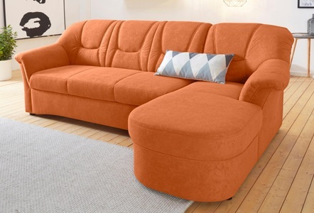 DOMO collection, DOMO collection Ecksofa, DOMO collection Ecksofa »Sarafina L-Form«, wahlweise mit Bettfunktion, optional mit Federkern