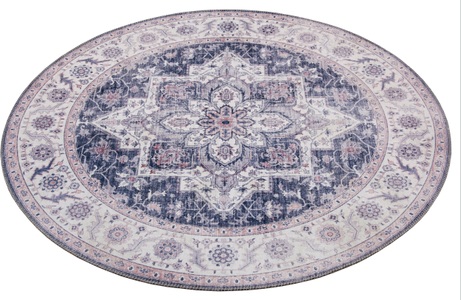 NOURISTAN, Teppich, »Anthea«, NOURISTAN, rund, Höhe 5 mm, maschinell gewebt, NOURISTAN Teppich »Anthea«, rund, 5 mm Höhe, Orientalisch, Orient, Vintage, Wohnzimmer, Schlafzimmer, Esszimmer