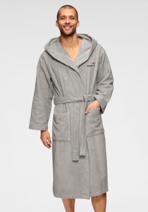 KangaROOS, KangaROOS Unisex-Bademantel »Cassidy«, mit Logostickerei, KangaROOS Unisex-Bademantel »Cassidy, für Damen & Herren, Standardlänge & Überlänge«, (1 St.), mit Taschen, Männer und Frauen, Baumwolle, Reise, Hotel, Sauna, S-3XL