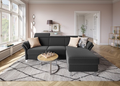 SIT&MORE, sit&more Ecksofa, sit&more Ecksofa »Vincenzo L-Form«, inklusive Kopfteilverstellung, wahlweise mit Bettfunktion, Bettkasten