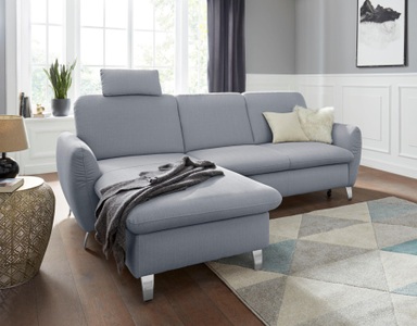 SIT&MORE, sit&more Ecksofa, sit&more Ecksofa »Daytona L-Form« mit Federkern, einer Kopfstütze und wahlweise mit Bettfunktion