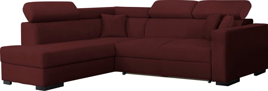 Home affaire Ecksofa »Tulio«, wahlweise mit Bettfunktion und Bettkasten, incl. 3 Zierkissen