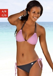Buffalo, Buffalo Triangel-Bikini-Top »Florida«, Buffalo Triangel-Bikini-Top »Florida«, mit kleinen Karos und Punkten, mit Doppelträgern
