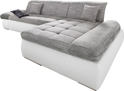 DOMO collection, DOMO collection Ecksofa, DOMO collection Ecksofa »PB Moric wahlweise mit Bettfunktion + Armteilverstellung, L-Form«, im XXL-Format, B/T/H:300/172/80 cm, feine Steppung