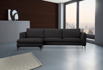 PLACES OF STYLE, Places of Style Ecksofa »Nixon«, auch in Samtvelours, inkl. Rückenkissen, 