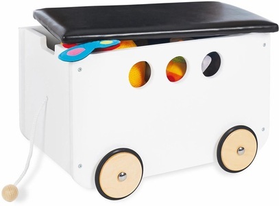 Pinolino, PINOLINO Spielzeugkiste mit Rollen Jim weiss, Pinolino Spielzeugkiste mit Rollen Jim