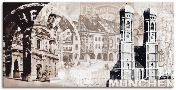 Artland, Artland Wandbild »München«, Artland Alu-Dibond-Druck »München«, Deutschland, (1 St.), für Innen- und Aussenbereich geeignet, Outdoorbild