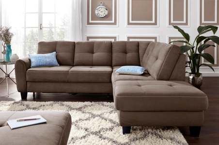 SIT&MORE, sit&more Ecksofa, sit&more Ecksofa »Varese L-Form«, mit Federkern, wahlweise mit Bettfunktion und Stauraum