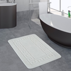 PACO HOME, Paco Home Badematte »Riga 186«, Höhe 16 mm, rutschhemmend beschichtet, fussbodenheizungsgeeignet, Badteppich, Uni Farben, mit Bordüre, waschbar, rechteckig & rund erhältlich, Paco Home Badematte »Riga 186«, Höhe 15 mm, rutschhemmend beschichtet, fussbodenheizungsgeeignet, Badteppich, Uni Farben, mit Bordüre, rechteckig & rund erhältlich