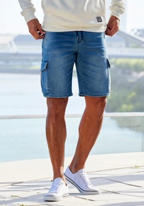 JOHN DEVIN, John Devin Shorts "Bermuda, kurze Jogger Pants" mit Cargotaschen, knielang, elastische Schlupf-Bermuda