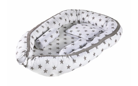 Schardt, SCHARDT Babynest Big Stars grey, Schardt Bettnestchen »Schardt Liegehilfe Babynest Big Star«