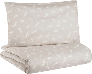 Julius Zöllner, JULIUS ZÖLLNER Jersey-Bettwäsche Twiggy 100 x 135 cm, Zöllner Kinderbettwäscheset 100/135 cm , 8460161440 , Taupe , Textil , Blätter , 100 cm , Jersey , bügelfrei, hautfreundlich, schadstoffgeprüft, weiche und anschmiegsame Oberfläche , 003309029601