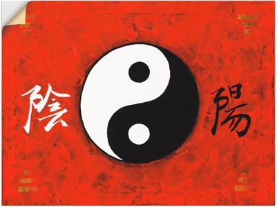 Artland, Artland Wandbild »Yin & Yang«, Artland Wandbild »Yin & Yang«, Zeichen, (1 St.), als Alubild, Outdoorbild, Poster in verschied. Grössen