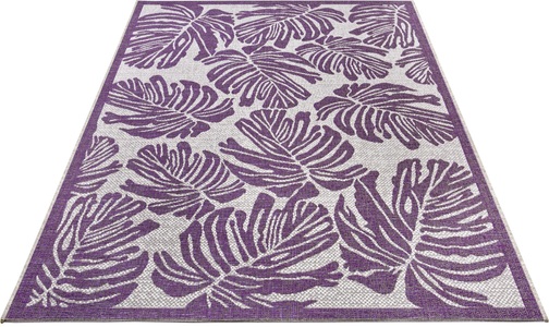 NORTHRUGS, NORTHRUGS Teppich »Monstera«, rechteckig, 4 mm Höhe, Flachgewebe In und Outdoor geeignet, Florales Design, gekettelt, Wohnzimmer, Balkon, Terrasse, Garten, Robust, Pflegeleicht, NORTHRUGS Teppich »Monstera«, rechteckig, 4 mm Höhe, Flachgewebe Florales Design, gekettelt, Robust, Pflegeleicht