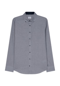 seidensticker Businesshemd »Slim«, Slim Langarm Button-Down-Kragen Karo