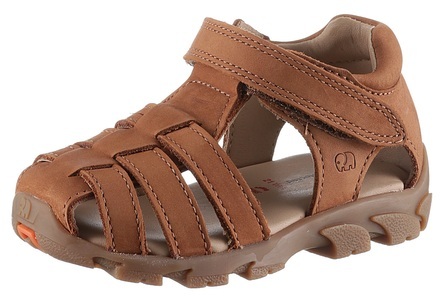 elefanten, elefanten Klett-Sandalen FISHER FIDO mit Zehenschutz in braun in Gr. 25, 