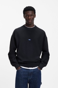 HUGO Strickpullover Relaxed Fit, Rundhalsausschnitt, softe Strickqualität