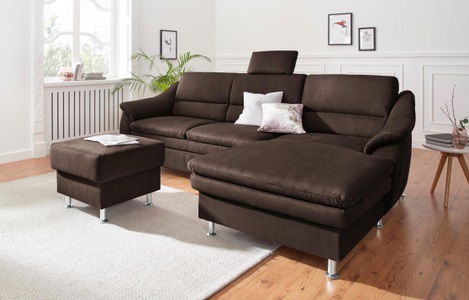 SIT&MORE, sit&more Ecksofa, sit&more Ecksofa »Cardoso L-Form« mit Federkern, wahlweise mit Bettfunktion