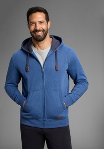 Man's World Kapuzensweatjacke, mit kontrastfarbigem Innenfutter