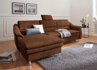 SIT&MORE, sit&more Ecksofa, sit&more Ecksofa »Cardoso L-Form« mit Federkern, wahlweise mit Bettfunktion