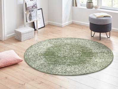 Hanse Home, HANSE Home Teppich »Meridional«, rund, 9 mm Höhe, Weicher Flor, Orient Design, ringsum gekettelt, strapazierfähig, pflegeleicht, Wohnzimmer, Schlafzimmer, Büro, aus der EU, HANSE Home Teppich »Meridional«, rund, 9 mm Höhe, Orientalisch, Orient, Kurzflor, Wohnzimmer, Schlafzimmer, Vintage