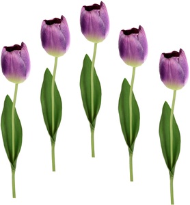 IGEA, I.GE.A. Kunstblume »Real Touch Tulpen«, (5 St.), 5er Set künstliche Tulpenknospen, Kunstblumen, Stielblume, I.GE.A. Kunstblume »Real Touch Tulpen«, 5er Set künstliche Tulpenknospen, Kunstblumen, Stielblume