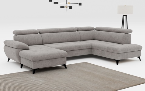 COTTA Wohnlandschaft »Hudson U-Form«, mit Kopfteilverstellung, wahlweise mit Bettfunktion & Bettkasten