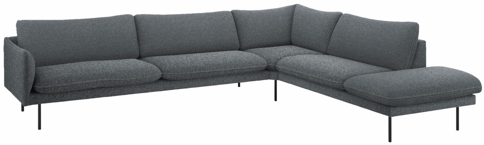 ANDAS, andas Ecksofa »Mavis«, mit Ottomane und losen Sitz- und Rückenkissen, skandinavischer Stil, 