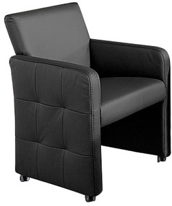 exxpo - sofa fashion, exxpo - sofa fashion Sessel »Barista«, Breite 61 cm, exxpo - sofa fashion Esszimmersessel »Barista, Loungesessel auf Rollen mit hoher Bodenfreiheit« Barista Clubsessel auf Rollen mit schmalen Armlehnen, modernes Design