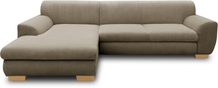 HOME AFFAIRE, Home affaire Ecksofa »Nika«, wahlweise mit Bettfunktion, auch in Cord, Home affaire Ecksofa »Nika zeitlos und elegant, L-Form« wahlweise mit Bettfunktion, auch in Cord