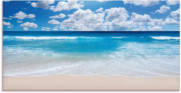 Artland Glasbild »Grossartige Strandlandschaft«