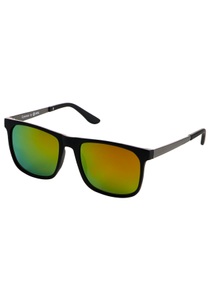 Mans World Sonnenbrille sportlich-modischer Stil, rechteckige Vollrandfassung, schwarz matt
