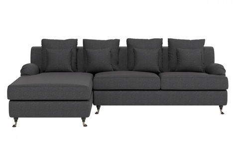 Guido Maria Kretschmer Home&Living, Guido Maria Kretschmer Home&Living Ecksofa »NORIN«, (2 St.), zwei Fussarten: vorne - Rollen, hinten - Holzfüsse, Guido Maria Kretschmer Home&Living Ecksofa »NORIN L-Form«, zwei Fussarten: vorne - Rollen, hinten - Holzfüsse