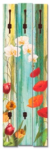Artland, Artland Garderobenpaneel »Bunte Blumen«, Artland Garderobenleiste »Farbvolle Blumen«, teilmontiert